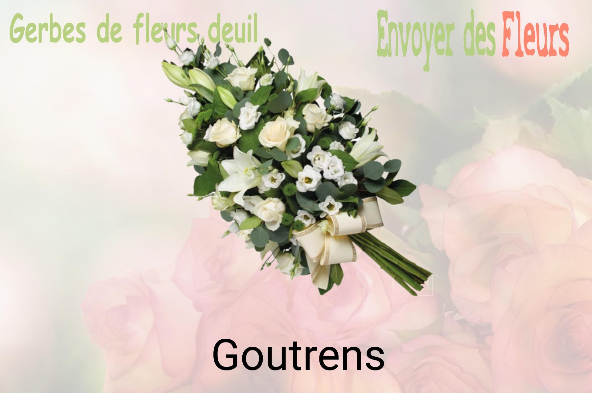 Gerbe de fleurs de deuil livrée à Goutrens